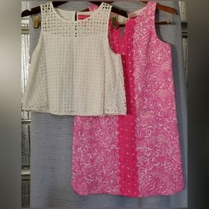 Girls Lilly Pulitzer Dress (L) and Swing Top (XL)